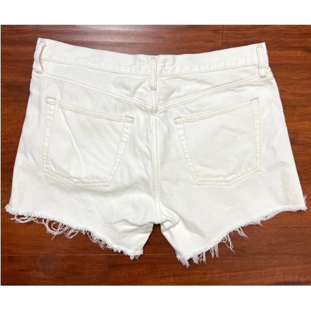 AGOLDE 90s Organic Cotton Denim High Rise Fray Hem Cutoff Relaxed Jean Shorts 30